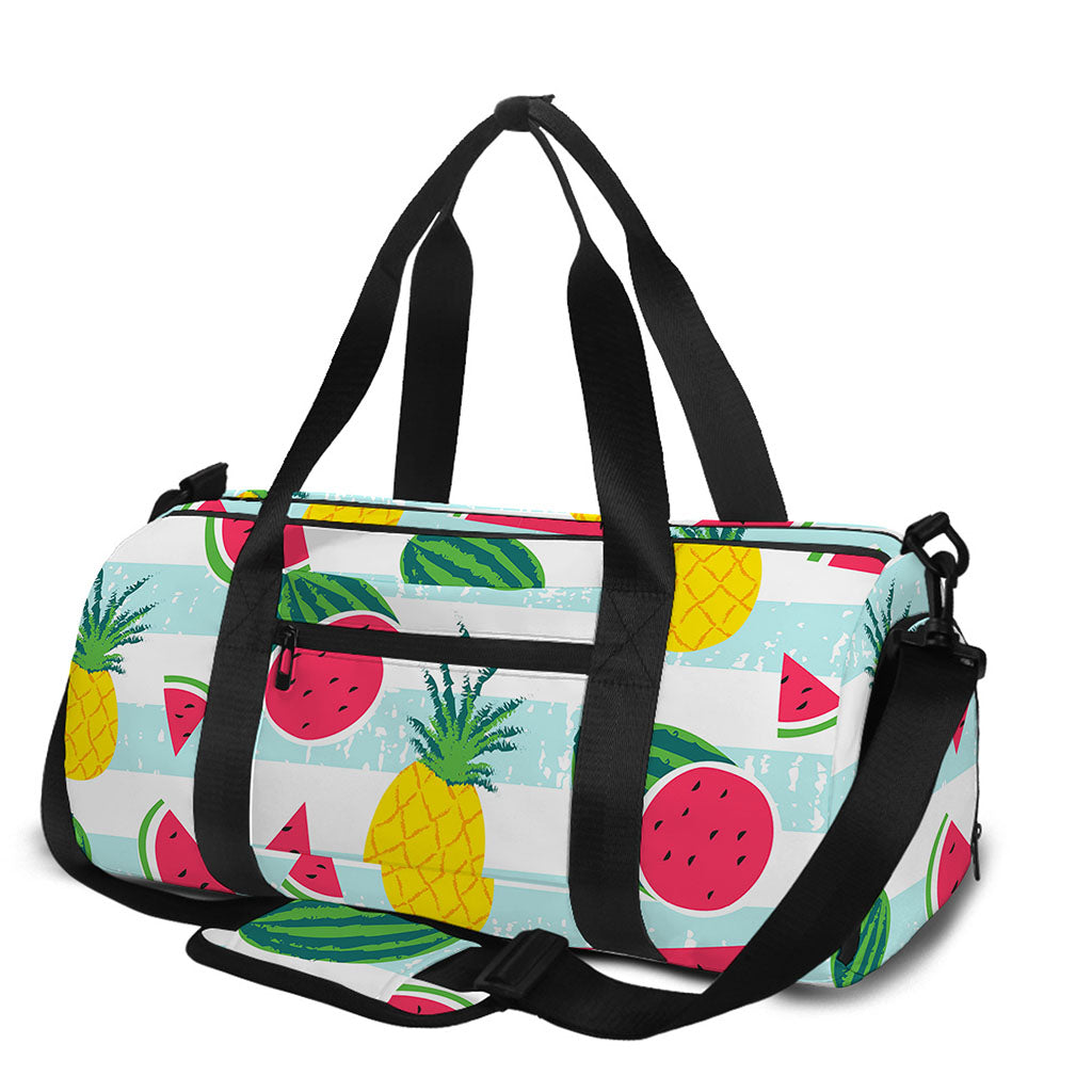 Cute Pineapple Watermelon Pattern Print Gym Bag