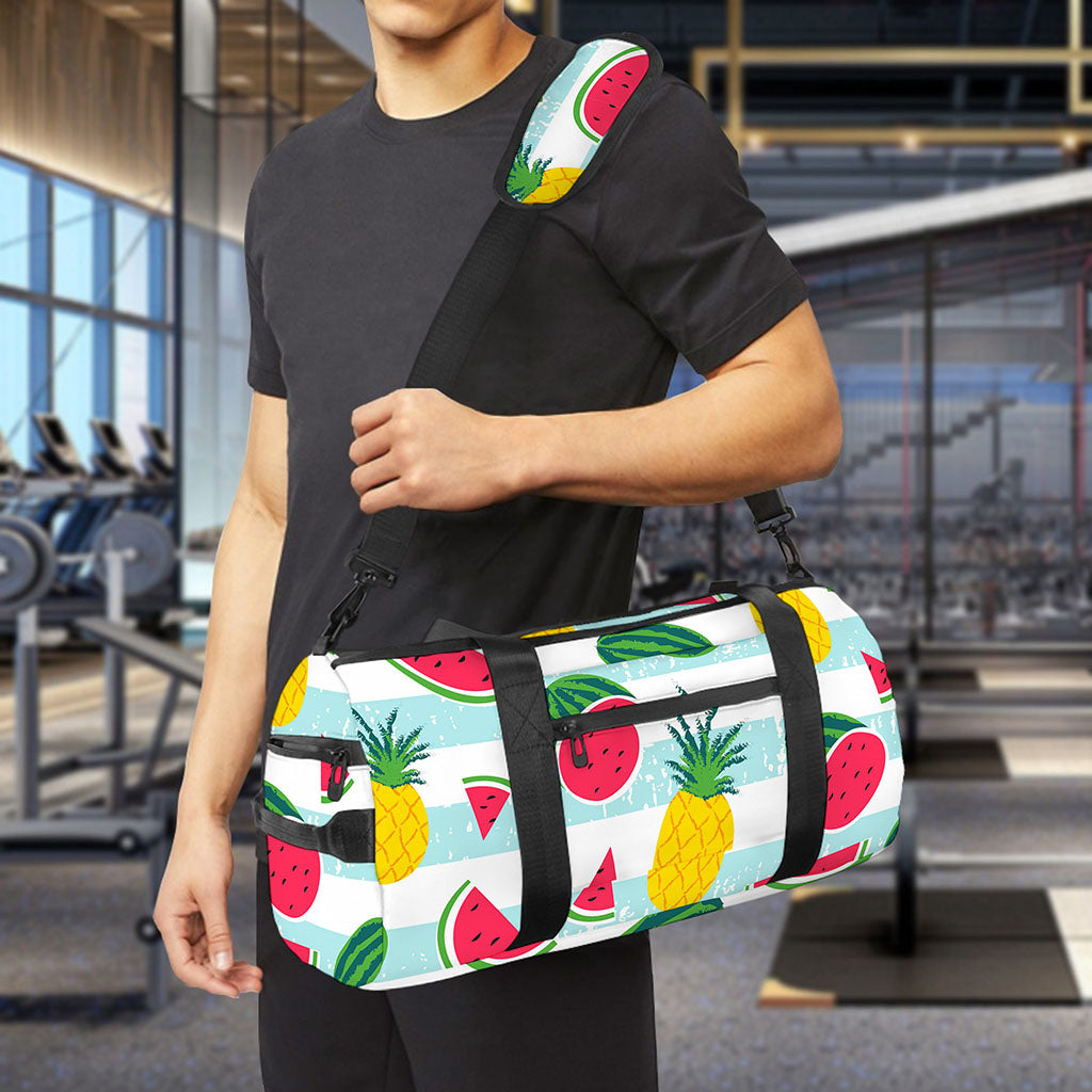 Cute Pineapple Watermelon Pattern Print Gym Bag