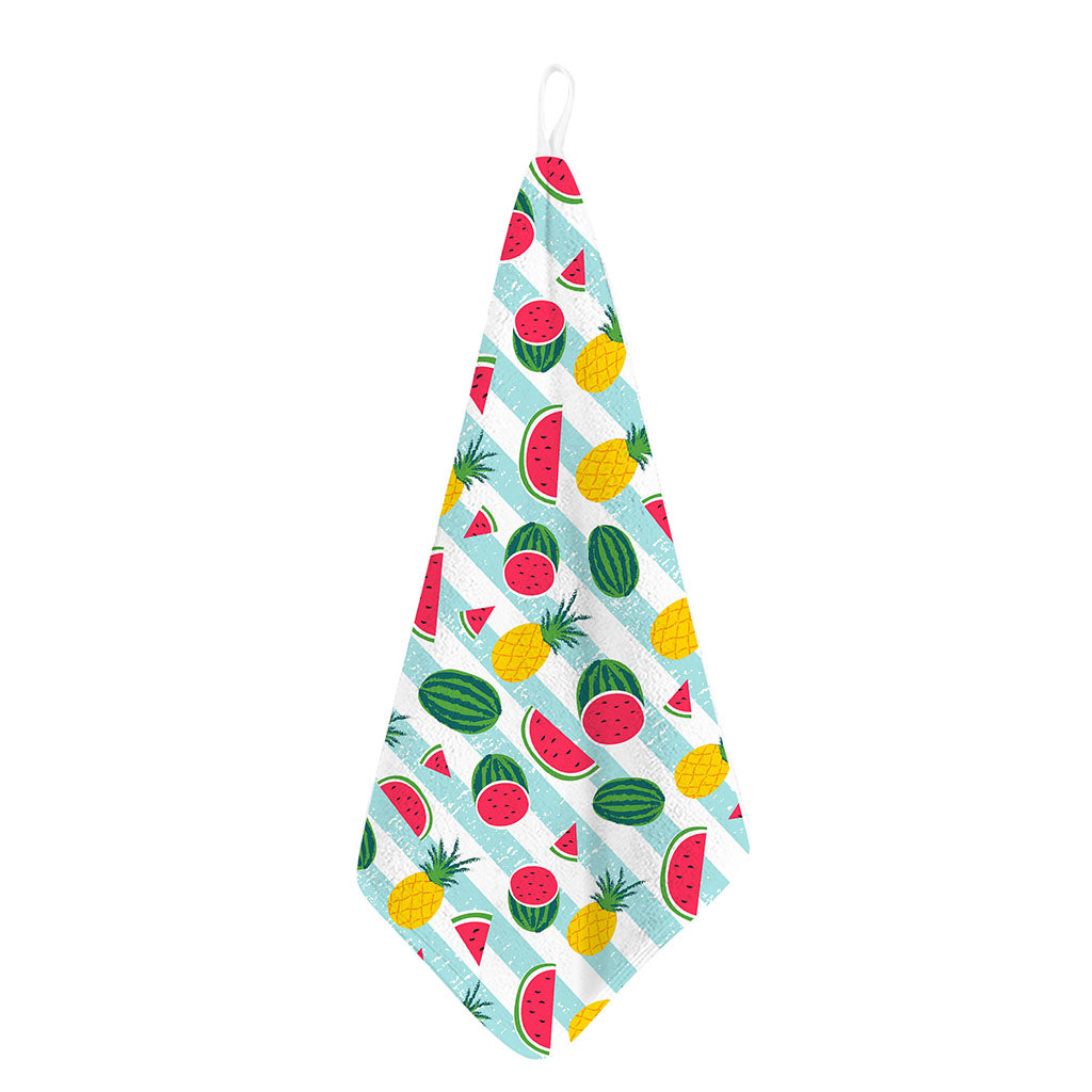 Cute Pineapple Watermelon Pattern Print Hand Towel
