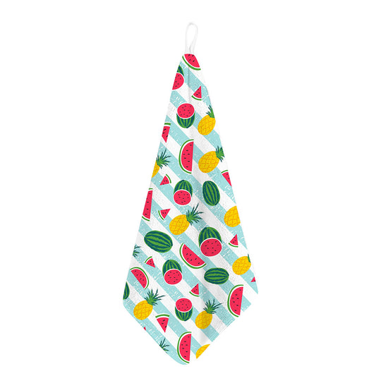 Cute Pineapple Watermelon Pattern Print Hand Towel