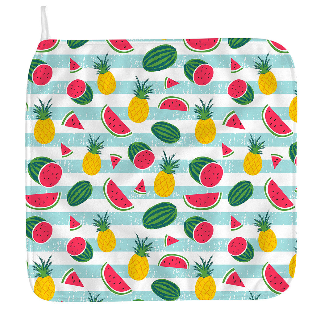 Cute Pineapple Watermelon Pattern Print Hand Towel