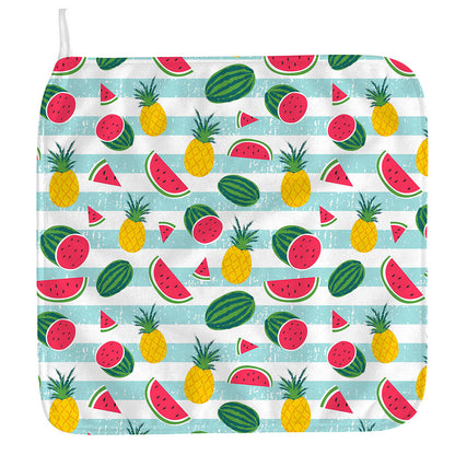 Cute Pineapple Watermelon Pattern Print Hand Towel