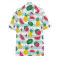 Cute Pineapple Watermelon Pattern Print Hawaiian Shirt