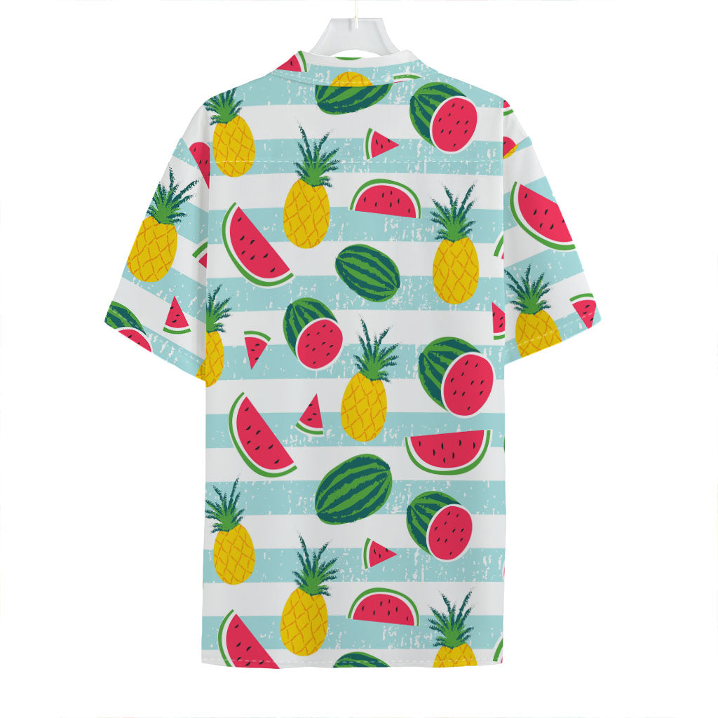 Cute Pineapple Watermelon Pattern Print Hawaiian Shirt