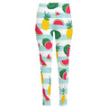 Cute Pineapple Watermelon Pattern Print High-Waisted Pocket Leggings