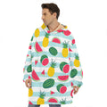 Cute Pineapple Watermelon Pattern Print Hoodie Blanket