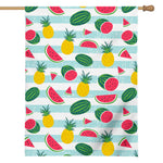 Cute Pineapple Watermelon Pattern Print House Flag