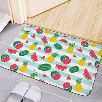 Cute Pineapple Watermelon Pattern Print Indoor Door Mat