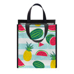 Cute Pineapple Watermelon Pattern Print Insulated Lunch Tote