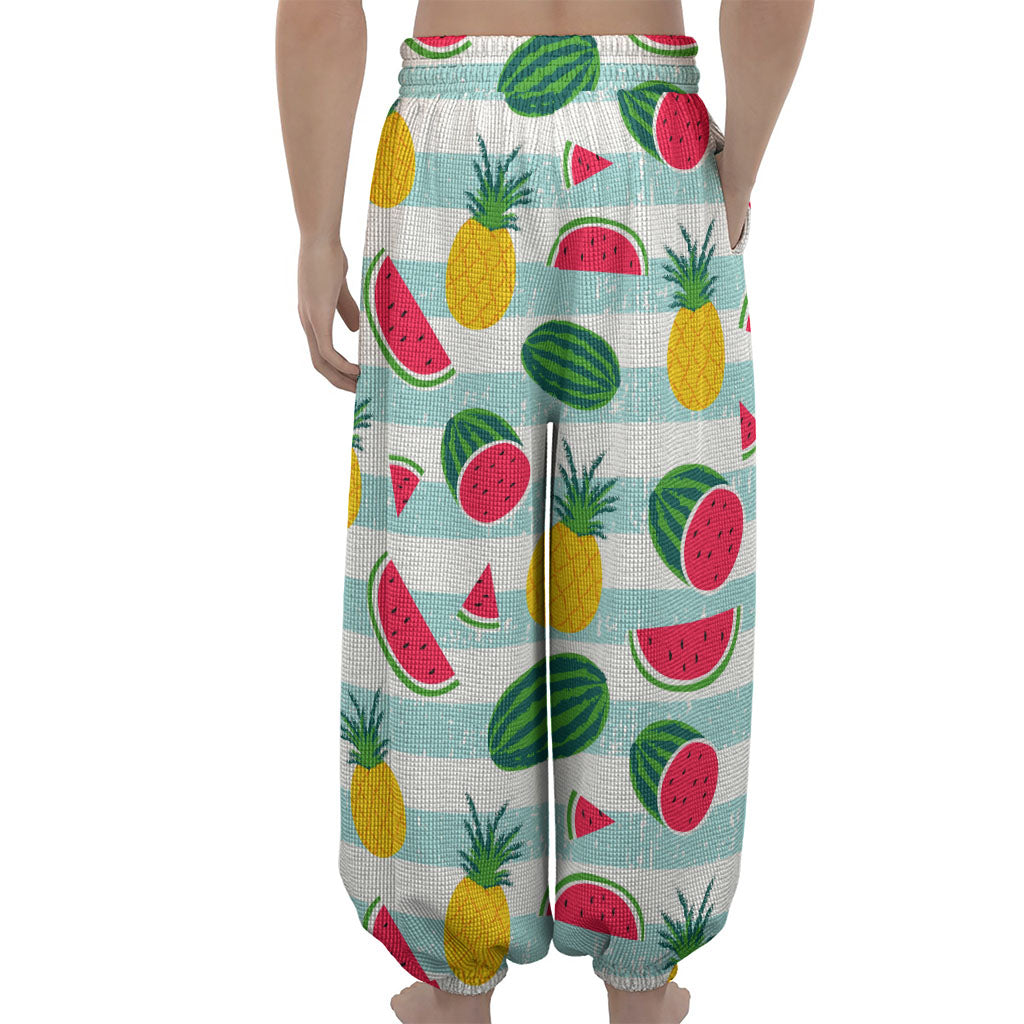 Cute Pineapple Watermelon Pattern Print Lantern Pants