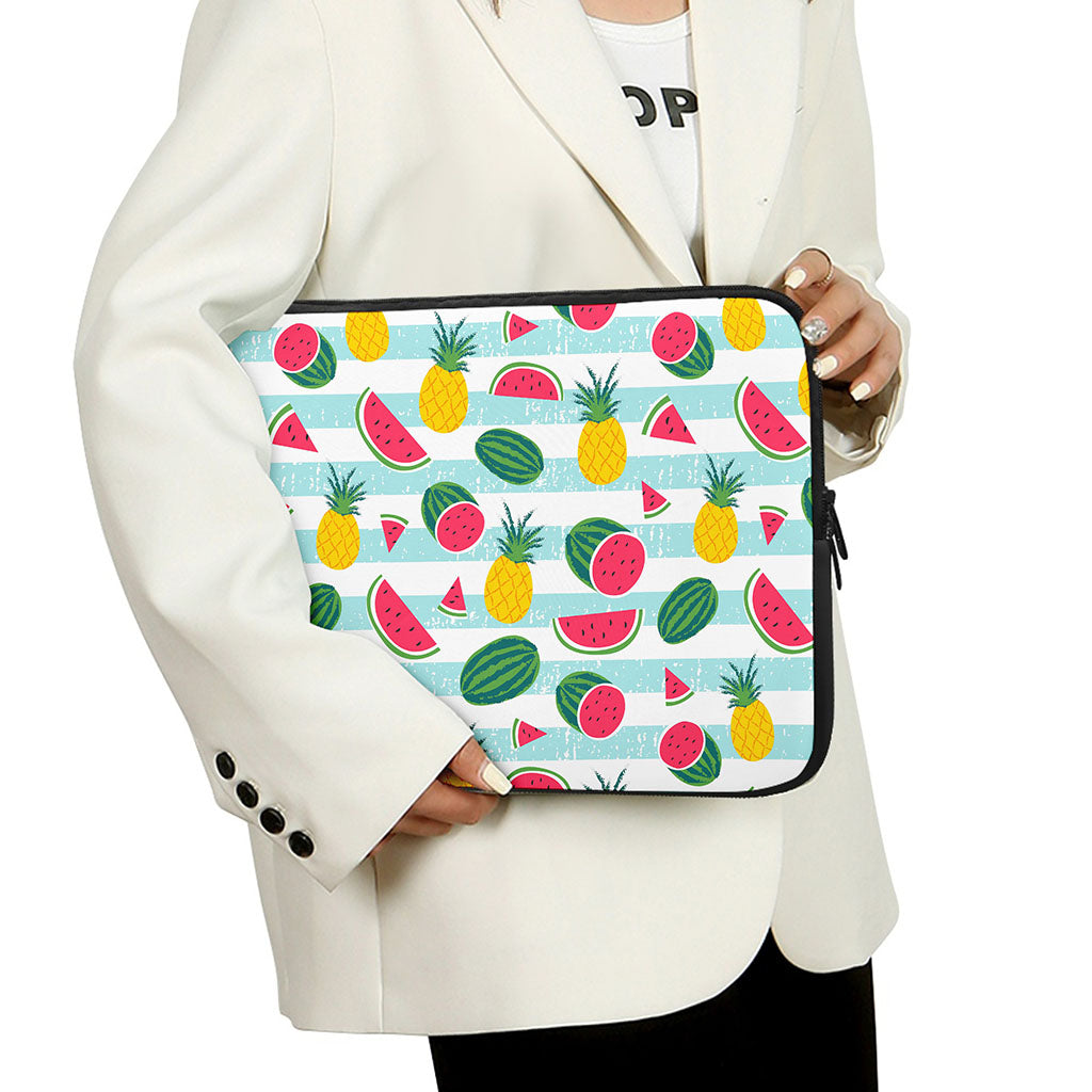 Cute Pineapple Watermelon Pattern Print Laptop Sleeve