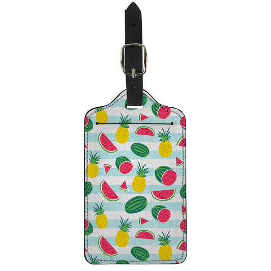 Cute Pineapple Watermelon Pattern Print Luggage Tag