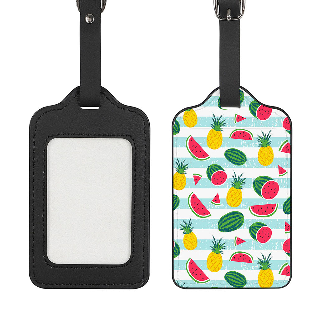 Cute Pineapple Watermelon Pattern Print Luggage Tag
