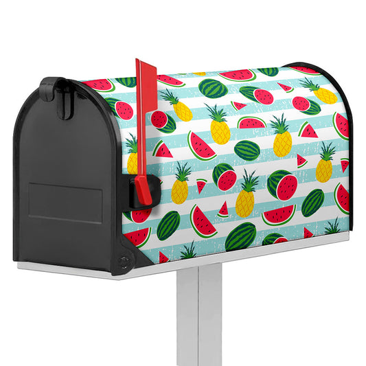 Cute Pineapple Watermelon Pattern Print Mailbox Cover