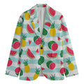 Cute Pineapple Watermelon Pattern Print Men's Blazer