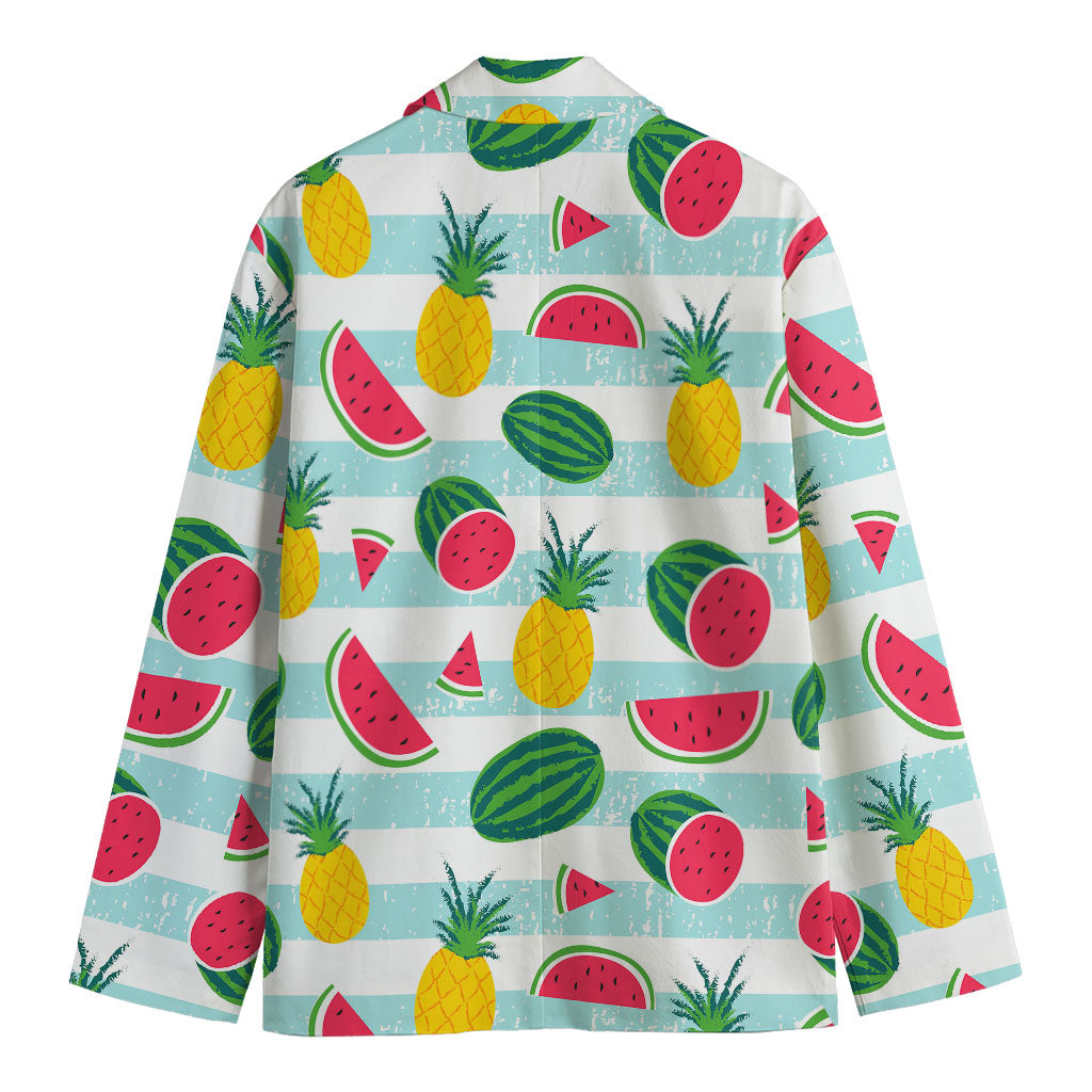 Cute Pineapple Watermelon Pattern Print Men's Blazer