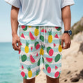 Cute Pineapple Watermelon Pattern Print Men's Cargo Shorts