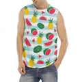 Cute Pineapple Watermelon Pattern Print Men's Fitness Tank Top