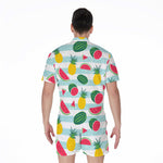 Cute Pineapple Watermelon Pattern Print Men's Rompers