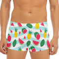 Cute Pineapple Watermelon Pattern Print Men's Short Boxer Briefs