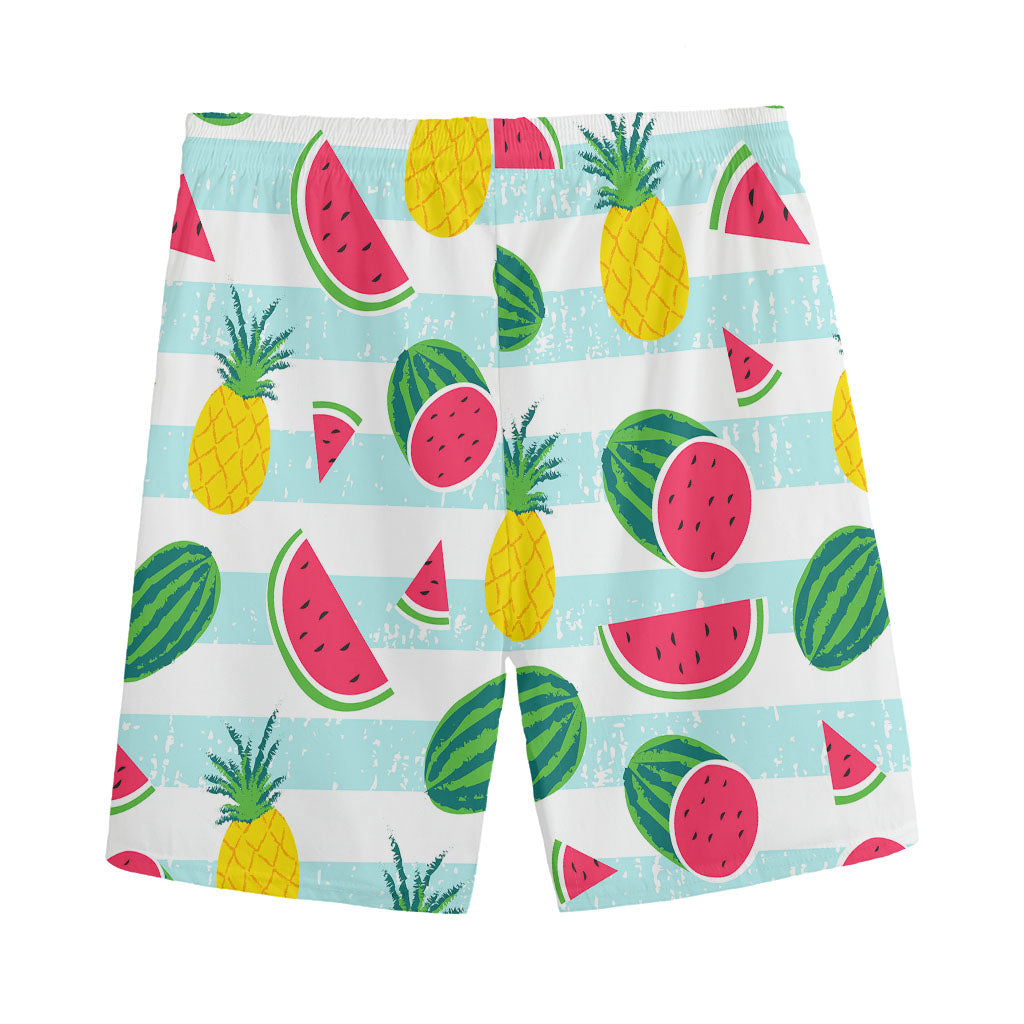 Cute Pineapple Watermelon Pattern Print Men's Sports Shorts
