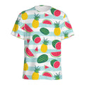 Cute Pineapple Watermelon Pattern Print Men's Athletic T-Shirt