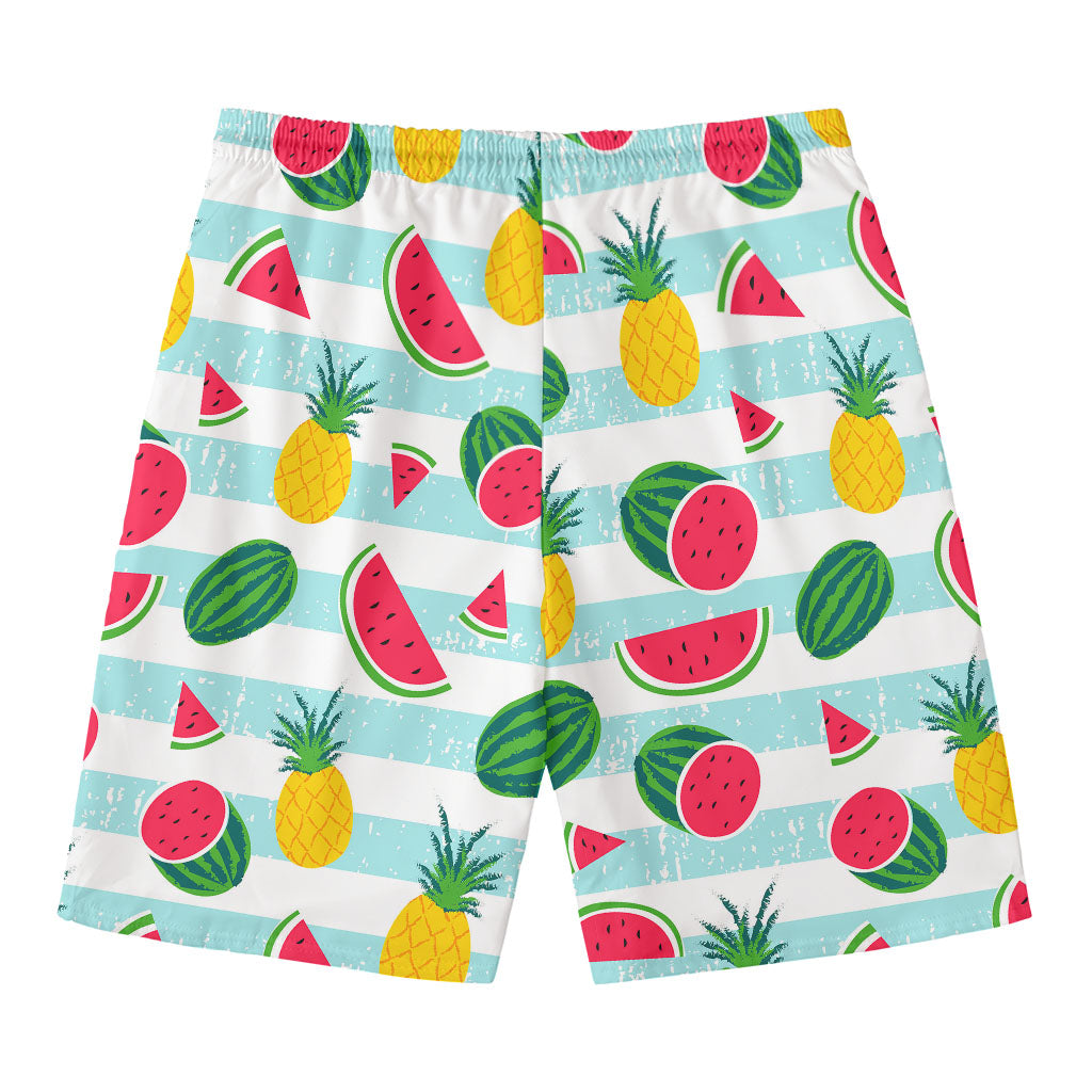 Cute Pineapple Watermelon Pattern Print Men's Swim Trunks
