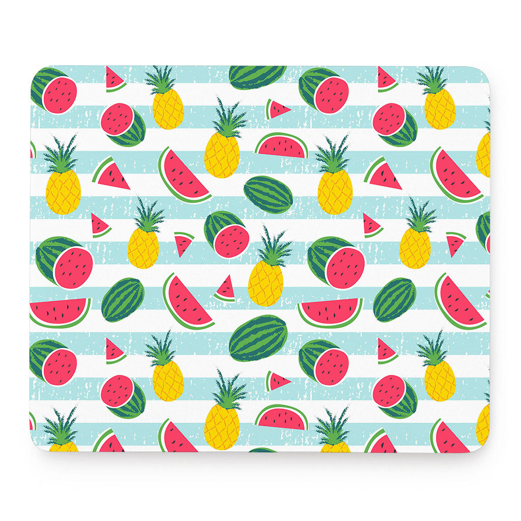Cute Pineapple Watermelon Pattern Print Mouse Pad