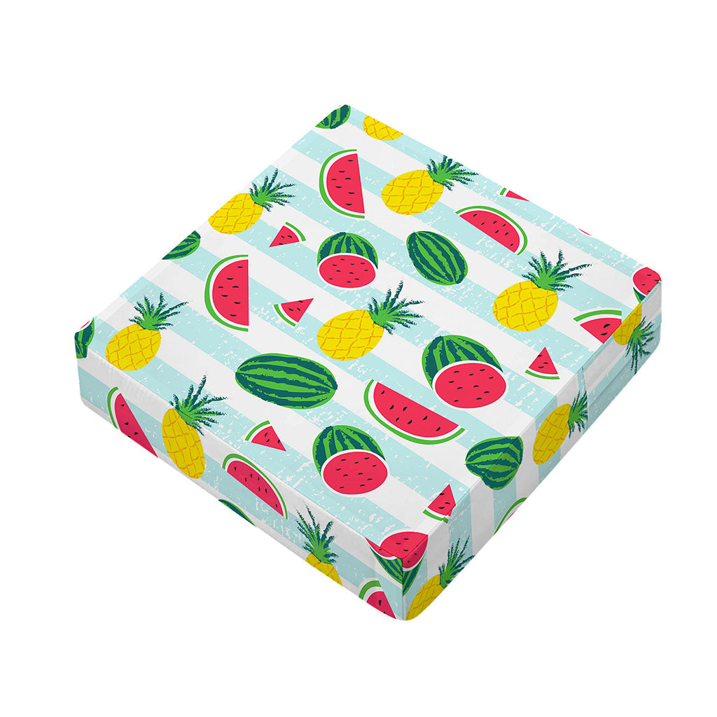Cute Pineapple Watermelon Pattern Print Outdoor Seat Cushion Cover