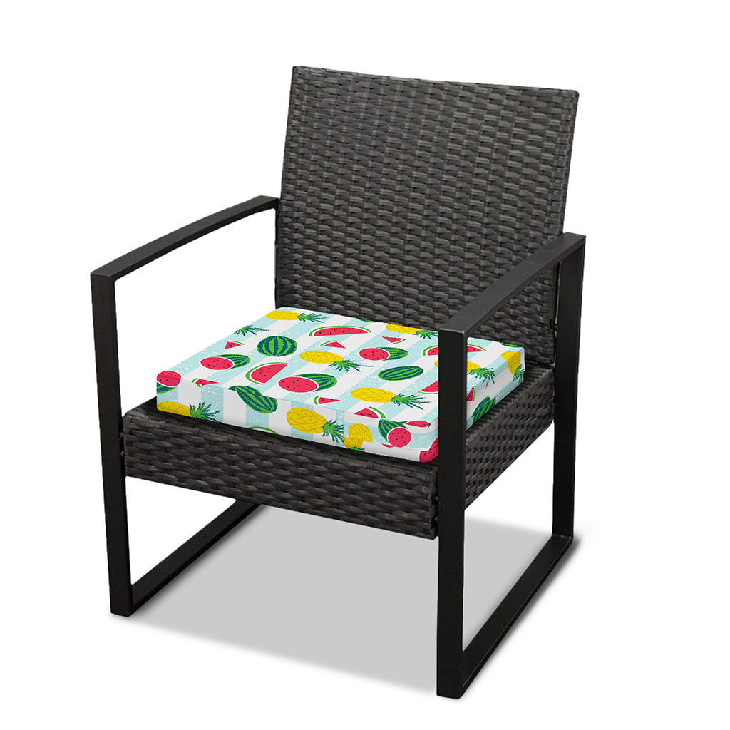 Cute Pineapple Watermelon Pattern Print Outdoor Seat Cushion Cover