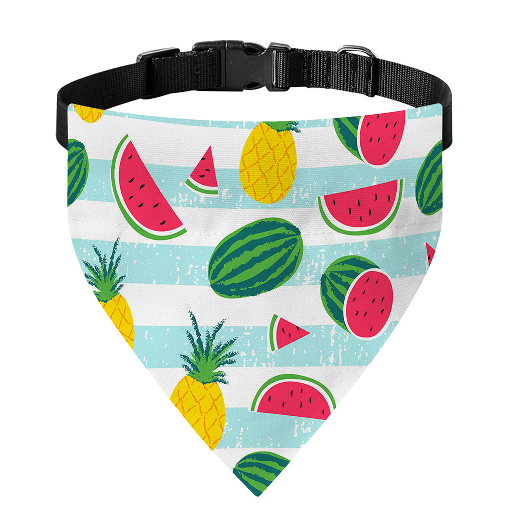Cute Pineapple Watermelon Pattern Print Over The Collar Dog Bandana