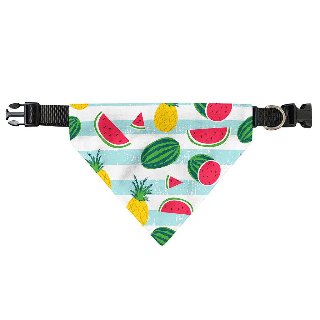 Cute Pineapple Watermelon Pattern Print Over The Collar Dog Bandana