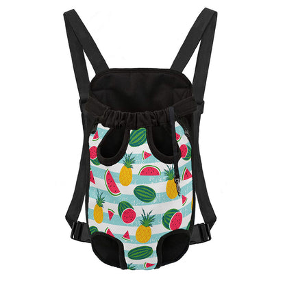 Cute Pineapple Watermelon Pattern Print Pet Carrier Backpack