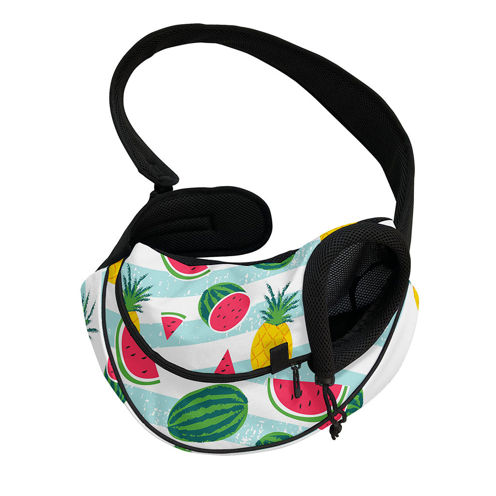 Cute Pineapple Watermelon Pattern Print Pet Sling Carrier