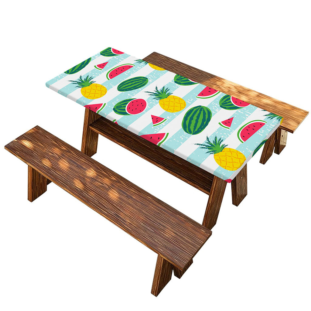 Cute Pineapple Watermelon Pattern Print Picnic Table Cover