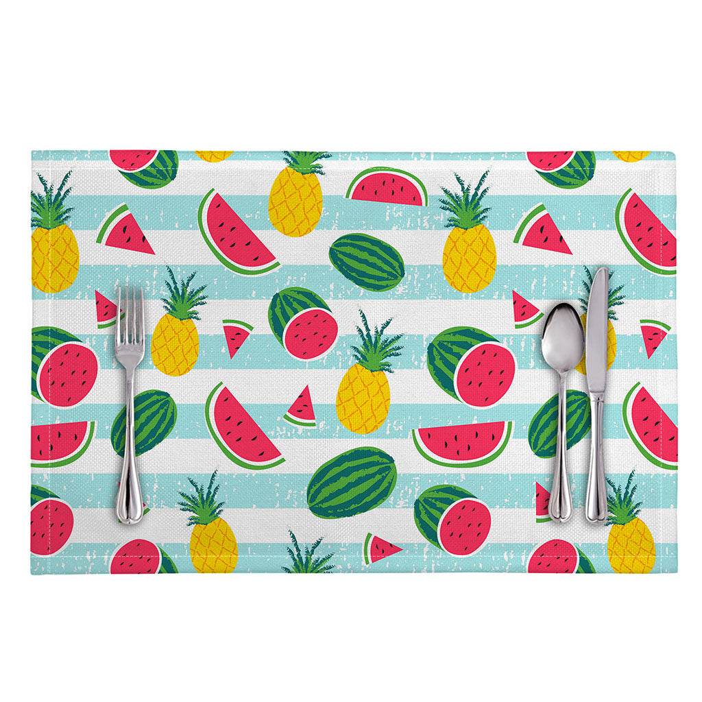 Cute Pineapple Watermelon Pattern Print Placemat