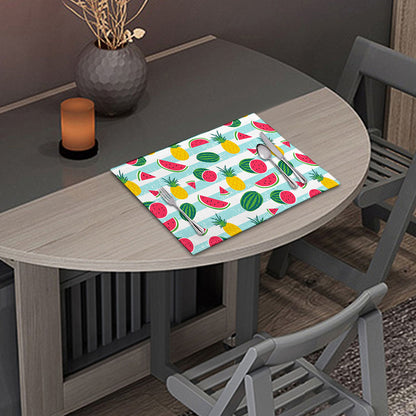 Cute Pineapple Watermelon Pattern Print Placemat