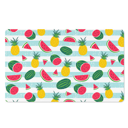 Cute Pineapple Watermelon Pattern Print Polyester Doormat