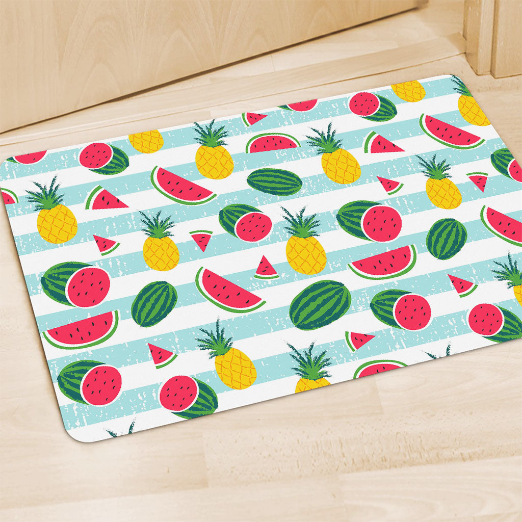 Cute Pineapple Watermelon Pattern Print Polyester Doormat