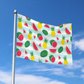 Cute Pineapple Watermelon Pattern Print Polyester Flag