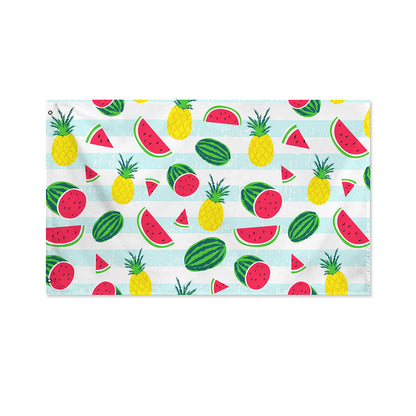 Cute Pineapple Watermelon Pattern Print Polyester Flag