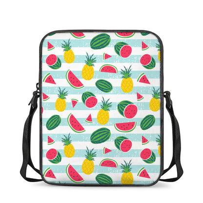 Cute Pineapple Watermelon Pattern Print Rectangular Crossbody Bag