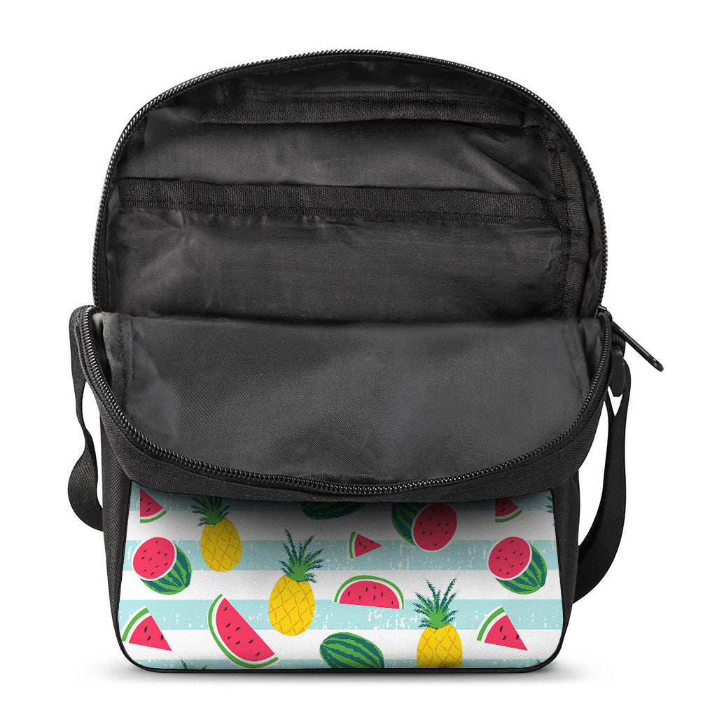 Cute Pineapple Watermelon Pattern Print Rectangular Crossbody Bag