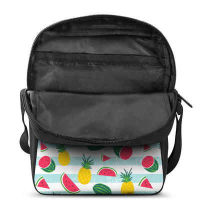 Cute Pineapple Watermelon Pattern Print Rectangular Crossbody Bag