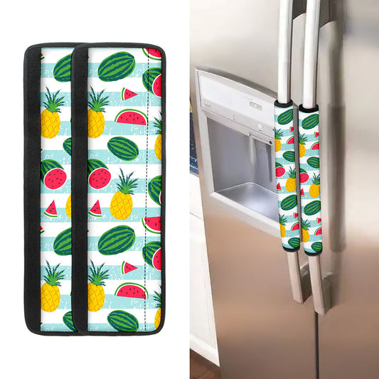 Cute Pineapple Watermelon Pattern Print Refrigerator Handle Covers