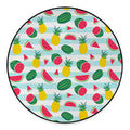 Cute Pineapple Watermelon Pattern Print Round Floor Mat