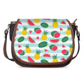 Cute Pineapple Watermelon Pattern Print Saddle Bag
