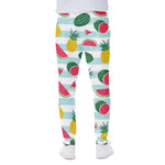 Cute Pineapple Watermelon Pattern Print Scuba Joggers