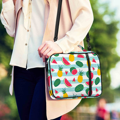 Cute Pineapple Watermelon Pattern Print Shoulder Strap Bible Bag