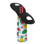 Cute Pineapple Watermelon Pattern Print Single Neoprene Wine Tote